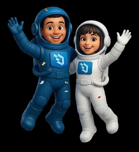 Mascotes Disruptivos comemorando seu sucesso